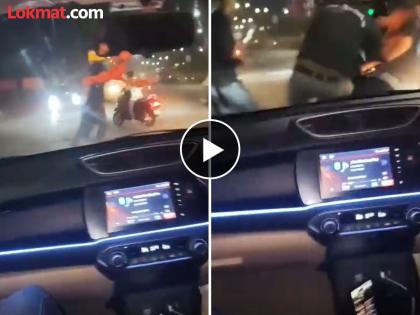 jaipur car stunt video hits four youths jagatpura viral | भयानक! तरुणाची स्टंटबाजी, वेगाने कार चालवून ४ जणांना चिरडलं; थरकाप उडवणारा Video jaipur car stunt video hits four youths jagatpura viral | भयानक! तरुणाची स्टंटबाजी, वेगाने कार चालवून ४ जणांना चिरडलं; थरकाप उडवणारा Video