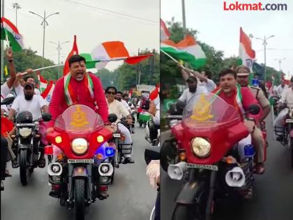 MLA Deshmukh's 'no helmet stunt' goes viral! Police fines him | आमदार देशमुखांचा 'नो हेल्मेट स्टंट' भोवला! पोलिसांनी ठोठावला दंड