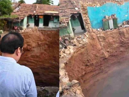 Chandrapur: One house buried, 169 families displaced... Even after three years, futile discussions and poor administration | Chandrapur : एक घर गाडले गेले, १६९ कुटुंबे विस्थापित... तीन वर्षानंतरही वांझोट्या चर्चा अन् ढिम्म प्रशासन
