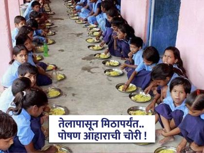 'Who are the real beneficiaries of school nutrition?' As soon as the buzz breaks, the effort to hide the rice of the nutritional diet is revealed | 'शालेय पोषण आहाराचे खरे लाभार्थी कोण?' बिंग फुटताच पोषण आहाराचा तांदूळ लपविण्याचा खटाटोप