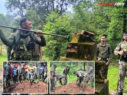 'They' built monuments to show terror.. The soldiers destroyed them and planted trees there. | 'त्यांनी' दहशत दाखविण्यासाठी स्मारके उभारली.. जवानांनी नायनाट करून तिथेच केले वृक्षारोपण