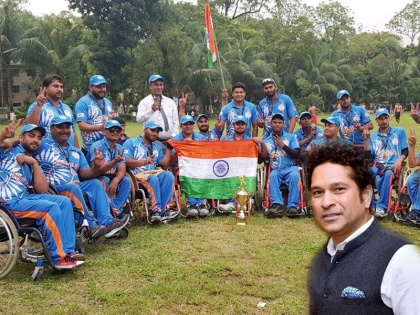 Tendulkar provided financial aid for India’s wheelchair cricket team | दिव्यांगांच्या मदतीला सचिन देवासारखा धावला अन् 'त्यांनी' कप जिंकून आणला!