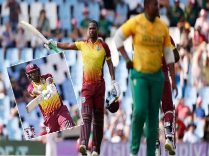 WI vs SA T20 West Indies' Johnson Charles breaks Chris Gayle's record with 39-ball century | 6,6,6,6,6,6! विंडीजच्या चार्ल्सने रचला इतिहास; गेलचा विक्रम मोडून ठोकले सर्वात जलद शतक