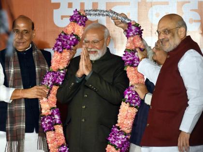 Editorial - BJP's victory in 3 important northern states like Chhattisgarh, Madhya Pradesh, Rajasthan | हिंदी पट्ट्यात भाजपची बल्ले; मोदी-शाह यांच्या डावपेचाच्या बळावर ३ राज्ये जिंकली