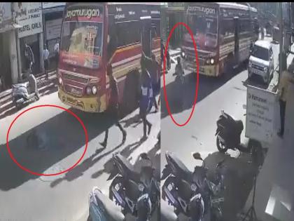 Tamil Nadu News : Mother took extreme step for children's fees, jumped in front of running bus | मुलांच्या फीसाठी आईने उचलले टोकाचे पाऊल, धावत्या बससमोर मारली उडी