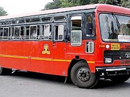 Stones hurled at Aheri bus at Etapalli | अहेरीच्या बसवर एटापल्लीत दगडफेक, दाेघे ताब्यात