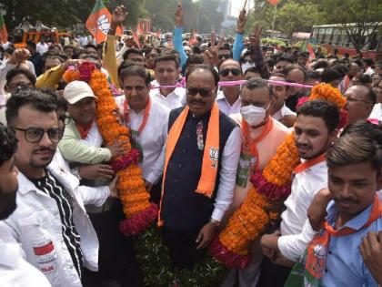 Chandrasekhar Bavankule filed his nomination for the Legislative Council elections today | Vidhan Parishad Election : चंद्रशेखर बावनकुळेंचा उमेदवारी अर्ज दाखल; छोटू भोयर यांचा काँग्रेसप्रवेश