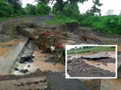 Misty rain in Wardha district; Heavy rain washed out bridge, many roads are closed | जिल्ह्यात धुवाधार पाऊस; अतिवृष्टीमुळे पूल वाहून गेला, अनेक मार्ग बंद