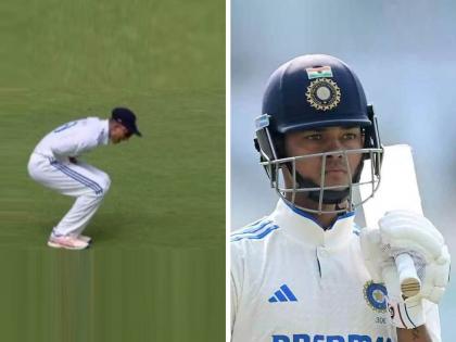 Yashasvi Jaiswal sparks injury concern after Rishabh Pant while taking catch goes out the field IND vs NZ 1st Day | अस्सल मुंबईकर! फिल्डिंगमध्ये चेंडू लागल्याने मैदानाबाहेर गेला; बॅटिंगला मात्र वेळेत हजर झाला!