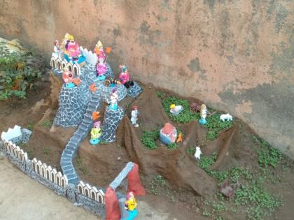 The beautiful castle of soil made by the children at Yaval | यावल येथे मुलांनी केला मातीचा आकर्षक किल्ला