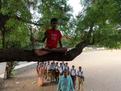 International Day of Yoga Chakrasana or Rajkapot siddhesh kadu Yogasana on the trees pune | International Yoga Day 2023: चक्रासन असो वा राजकपोत... तो चक्क झाडांवर करतो योगासन!