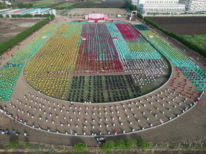 A record of two and a half crore Surya Namaskars, a history created by the students of Atma Maalik | अडीच कोटी सूर्य नमस्काराचा विक्रम, आत्मा मालिकच्या विद्यार्थ्यांनी रचला इतिहास