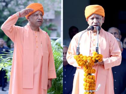 CM Yogi hoisted the tricolor at his residence says The country's freedom is the fruit of the sacrifice and struggle of countless revolutionaries | "देशाचे स्वातंत्र्य हे असंख्य क्रांतिकारकांच्या त्यागाचे, बलिदानाचे आणि संघर्षाचे फळ"; CM योगींनी आपल्या निवासस्थानी फडकावला तिरंगा
