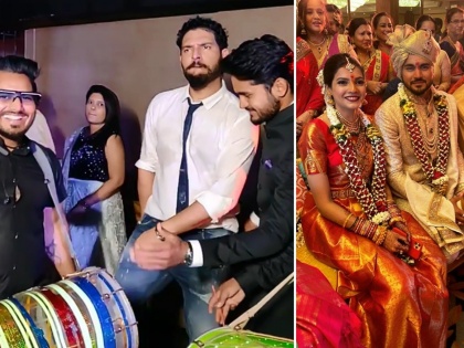 Video: Yuvraj Singh breaks the dance floor with his killer moves at Manish Pandey's wedding | Video: मनीष पांडेच्या लग्नात थिरकला युवराज सिंग ; डान्स पाहून तरूणी घायाळ
