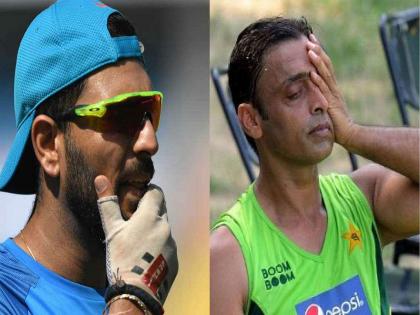 Yuvraj Singh takes a dig at Shoaib Akhtar for criticising Jofra Archer after bouncer to Steve Smith | युवराज सिंगनं घेतली शोएब अख्तरची फिरकी; म्हणाला...