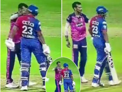 IPL 2022 DC vs RR Live Updates : During No Ball Controversy fight in between Yuzvendra Cahal and Kuldeep Yadav, Video Viral  | Chahal vs Kuldeep IPL 2022 DC vs RR Live Updates : Rishabh Pant मैदानाबाहेरून धिंगाणा घालत असताना युझवेंद्र चहल व कुलदीप यादव यांच्यात धक्काबुक्की, Video 