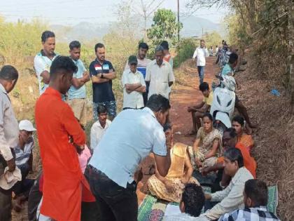 Farmers agitation for water in Jarebamber Sindhudurg district | Sindhudurg: आम्हाला वाद नको; फक्त पाणी द्या; झरेबांबरमधील शेतकऱ्यांचे आंदोलन 