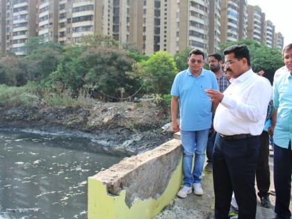 Commissioner's order to remove encroachments during drainage inspection | नालेसफाईच्या पाहणी दरम्यान झालेली अतिक्रमणे हटवण्याचे आयुक्तांचे आदेश 