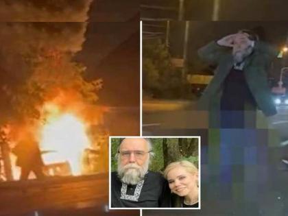 OMG! Vladimir Putin's right-hand, Brain Aleksander Dugin sat in another car, survieved; Car explosion in Bollywood style | OMG! ऐनवेळी पुतीन यांचा राईटहँड दुसऱ्या गाडीत बसला; बॉलिवूड स्टाईलमध्ये कारमध्ये धमाका