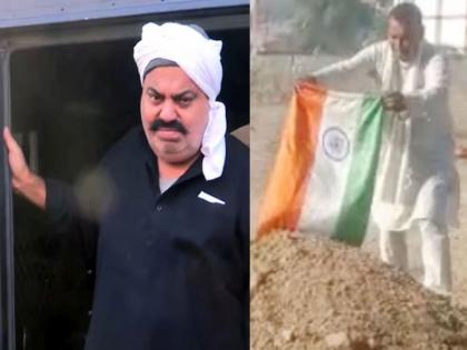 Shocking! Mafia 'Atiq Ahmad Shaheed, Give Bharat Ratna'; The Congress municipal candidate placed the tricolor on the grave and demand | धक्कादायक! माफिया 'अतीक अहमद शहीद, भारतरत्न द्या'; काँग्रेसच्या पालिका उमेदवाराने कबरीवर तिरंगा ठेवला