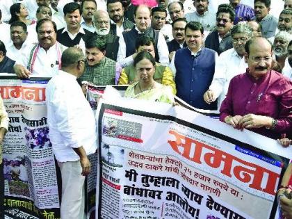 Pushbuckey in assembly; The battle was caused by the members pulling the banner | विधानसभेत धक्काबुक्की; सदस्यांनी फलक ओढल्यामुळे झाले रणकंदन