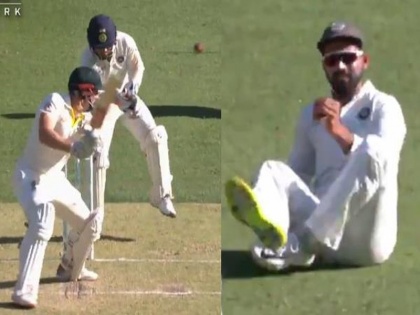 IND vs AUS 2st Test: ball hit on Rishabh Pant's helmet and Ajinkya Rahane took superb catch, see the video ... | IND vs AUS 2nd Test: पंतच्या हॅल्मेटला लागला चेंडू आणि रहाणेने पकडली कॅच, पाहा हा व्हिडीओ...