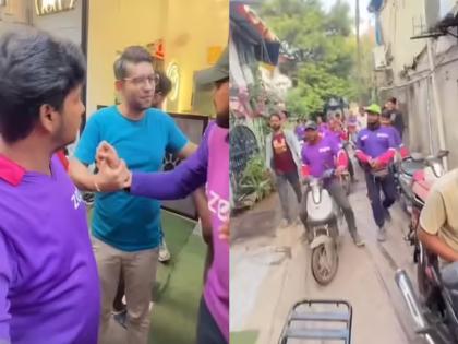 झेपत असेल तरच बघा...! एकाने झेप्टोच्या डिलिव्हरी बॉयवर हात उचलला, तो पुरी पलटनच घेऊन आला...