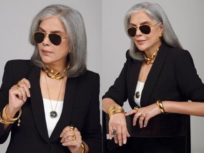 zeenat aman look glamorous at the age of 71 pictures of the bossy look | बॉलिवूडची लेडी बॉस! वयाच्या 71 व्या वर्षी झीनत अमान यांचा बॉसी अंदाज; लेटेस्ट फोटोशूट चर्चेत