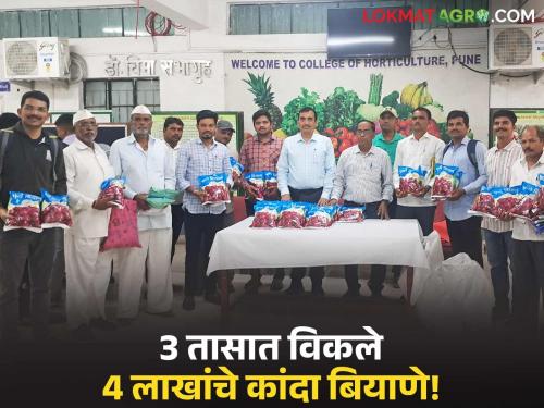 Students earn four lakhs by selling onion seeds; 162 kg of seeds sold in three hours | कांदा बियाणे विक्रीतून विद्यार्थ्यांनी कमावले चार लाख; तीन तासात १६२ किलो बियाणे विक्री
