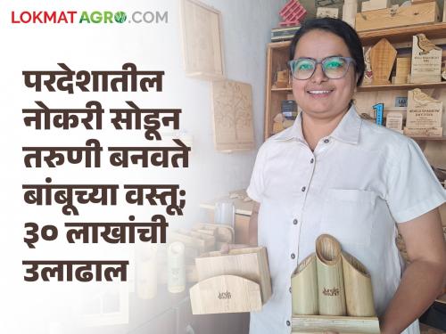 Bamboo young woman from Pune who left her job abroad to make bamboo products success Story 30 lakhs turnover per annum  | Success Story : परदेशातील नोकरी सोडून बांबूच्या वस्तू बनवणारी पुण्यातील तरुणी; वर्षाकाठी ३० लाखांची उलाढाल 