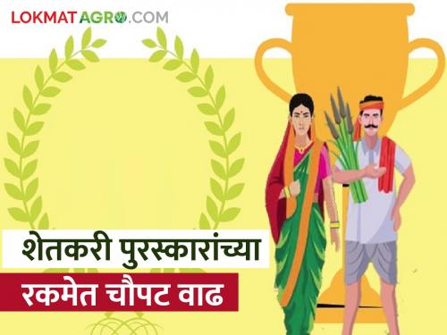 Good news for farmers; Four time increase in the amount of various awards given by the Department of Agriculture Maharashtra | शेतकऱ्यांसाठी गुड न्यूज; कृषी विभागामार्फत देण्यात येणाऱ्या विविध पुरस्कारांच्या रकमेत चौपट वाढ