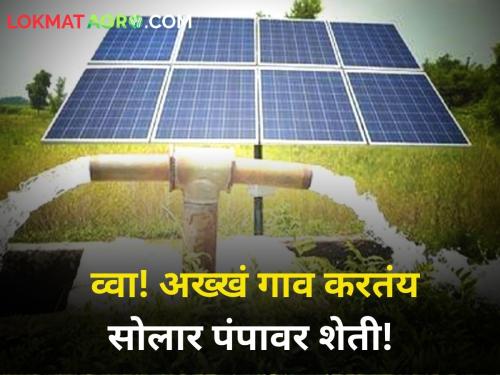 solapur tembhurni one village 425 farmer use solar pump light motor for water condervation farming | तुमची वीज नको, आम्ही आमचे समर्थ आहोत! गावातल्या तब्बल ४२५ शेतकऱ्यांकडे सोलार वीज पंप