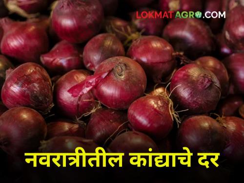 Onion Rates On the auspicious occasion of Navratri, how much is the price of onion? | Onion Rates : नवरात्रीच्या शुभमुहूर्तावर कांद्याला किती मिळतोय दर?