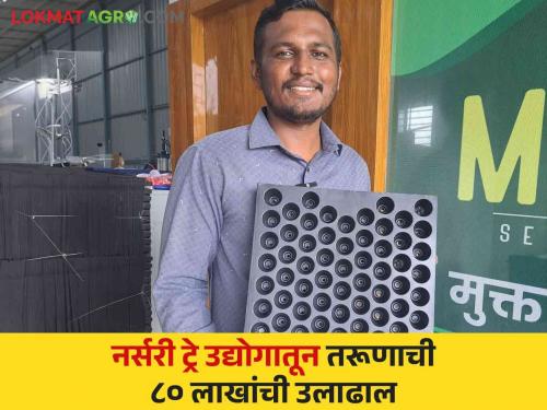 Nursery Tray Success Story: The emergence of a young farmer from the nursery tray industry; Annual turnover of 80 lakhs | Nursery Tray Success Story : नर्सरी ट्रे उद्योगातून शेतकरी तरूणाची भरारी; वर्षाकाठी ८० लाखांची उलाढाल