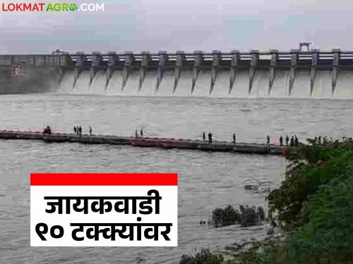latest news Jayakwadi Dam Water Level: Jayakwadi Dam on the verge of filling; Relief due to heavy rains in the catchment area | Jayakwadi Dam Water Level : जायकवाडी धरण लवकरच फुल्ल होणार, आजच्या घडीला किती टक्के भरले?
