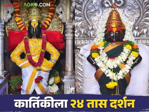 Kartiki Ekadashi 2024 : 24 hours darshan open Vitthal-Rukmini Mata on the occasion of Kartiki Yatra | Kartiki Ekadashi 2024 : कार्तिकी यात्रेनिमित्त शेतकरी वारकऱ्यांचे दैवत विठ्ठल-रुक्मिणी मातेचे २४ तास दर्शन