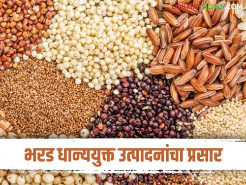 Latest News Agriculture News Sale of foods prepared from coarse grains, central government's scheme  | Agriculture News : भरड धान्यांपासून तयार खाद्यपदार्थांची विक्री, केंद्र सरकारची योजना 