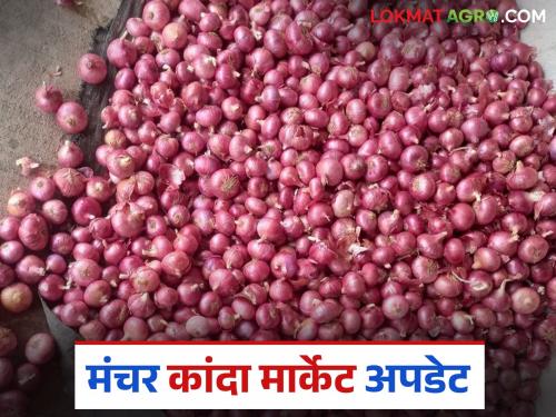 Kanda Bajar Bhav : Arrival of 5 thousand bags at Manchar Market Committee; How did the number 1 onion get the price? | Kanda Bajar Bhav : मंचर बाजार समितीत ५ हजार पिशव्यांची आवक; नंबर १ कांद्याला कसा मिळाला दर?