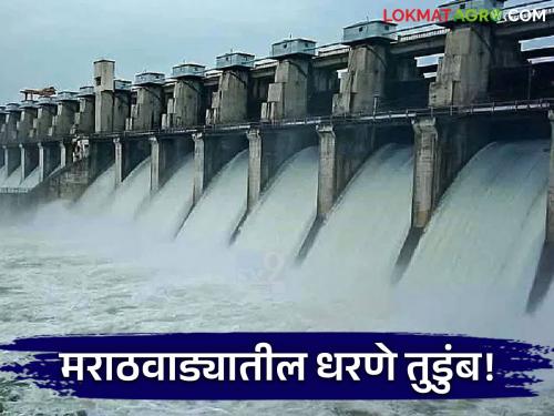 latest news Marathwada Dam Water Level: Effect of rain: Dams in Marathwada overflowed, know in detail | Marathwada Dam Water Level : पावसाचा परिणाम : मराठवाड्यातील धरणे तुडुंब भरली जाणून घ्या सविस्तर