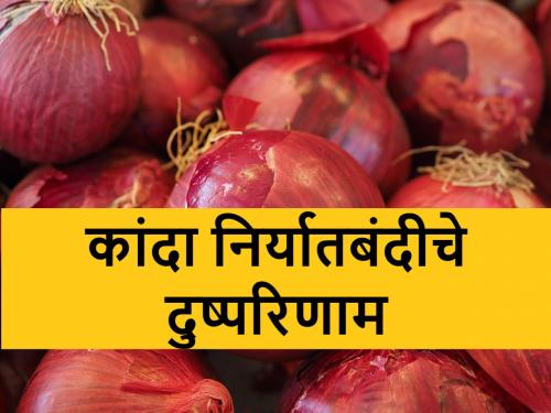 Onion export ban has left three lakh laborers unemployed | कांदा निर्यातबंदीने तीस लाख मजुरांवर बेकारीची कुऱ्हाड