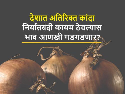 Onion export ban may drastically drop domestic onion market rates which will harmful to farmers | यंदा देशात अतिरिक्त कांदा; निर्यात न झाल्यास शेतकऱ्यांचा मोठा वांधा