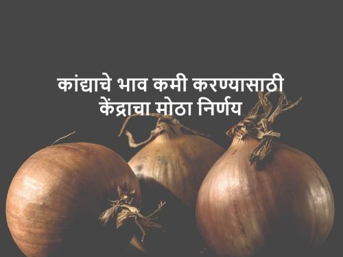 Onion price hike : Imposition of minimum export price on onion by central govt | कांदा बाजारभाव नियंत्रणासाठी केंद्राने निर्यात मूल्य वाढवले; शेतकऱ्यांना काळजी नको