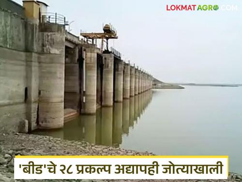 When will the rain save Beed? Even after 71 days of monsoon, 28 projects are still under construction | 'बीड'ला तारणारा पाऊस कधी? पावसाळ्याचे ७१ दिवस संपले तरीही २८ प्रकल्प जोत्याखाली