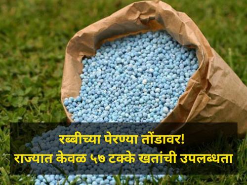 maharashtra rabbi season sowing Only 57 percent availability fertilizers in state | Fertilizers : रब्बीच्या पेरण्या तोंडावर! राज्यात केवळ ५७ टक्के खतांची उपलब्धता