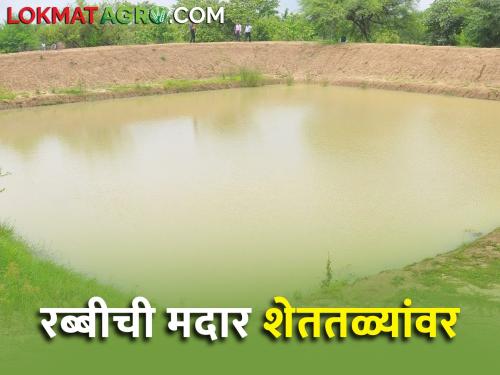 Due to water shortage, farmers are starving, now rabi crops are on the farm | पाणीटंचाईमुळे शेतकऱ्यांची तारांबळ, आता रब्बी पिकांची मदार शेततळ्यांवर