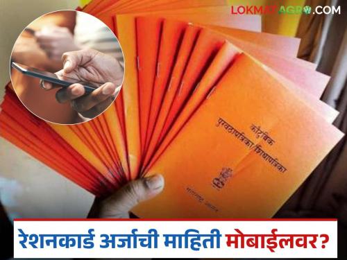 Ration Card: latest news Application information will be available on WhatsApp | Ration Card: रेशनकार्ड: अर्जाची माहिती 'व्हाट्सॲप'वर मिळणार; जाणून घ्या सविस्तर