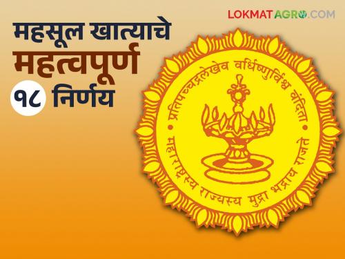 Explosion of decisions in the revenue department, these 18 important decisions taken; know in detail | महसूल खात्यात निर्णयांचा धडाका, घेतले हे १८ महत्वपूर्ण निर्णय; जाणून घ्या सविस्तर
