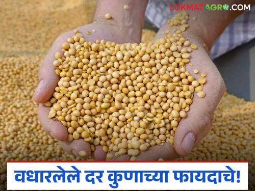 Farmers' soybeans are gone and now the prices have increased in the market; only traders benefit, but farmers are disappointed. | शेतकऱ्यांकडील सोयाबीन संपले अन् आता बाजारात दर वाढले; फायदा व्यापाऱ्यांचाच तर शेतकऱ्यांच्या पदरी निराशाच