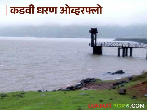 Kadvi Dam overflows; These nine dams in Kolhapur are under water as the intensity of rain increases | कडवी धरण ओव्हरफ्लो; पावसाचा जोर वाढल्याने कोल्हापूरातील 'हे' नऊ बंधारे पाण्याखाली