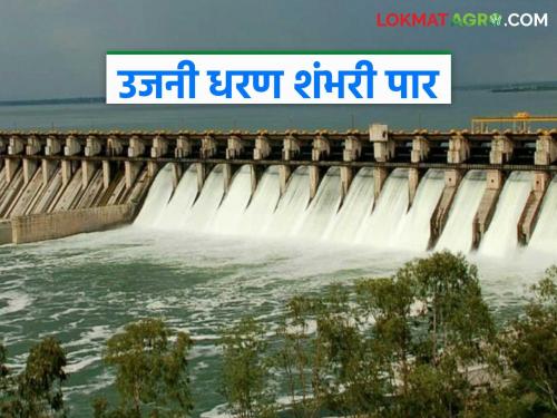 Ujani Dam : Ujani Dam reaches 100; Discharge into Bhima River increased | Uajni Dam : बघता बघता उजनी धरणाने शंभरी गाठली; भीमा नदीतील विसर्ग वाढवला
